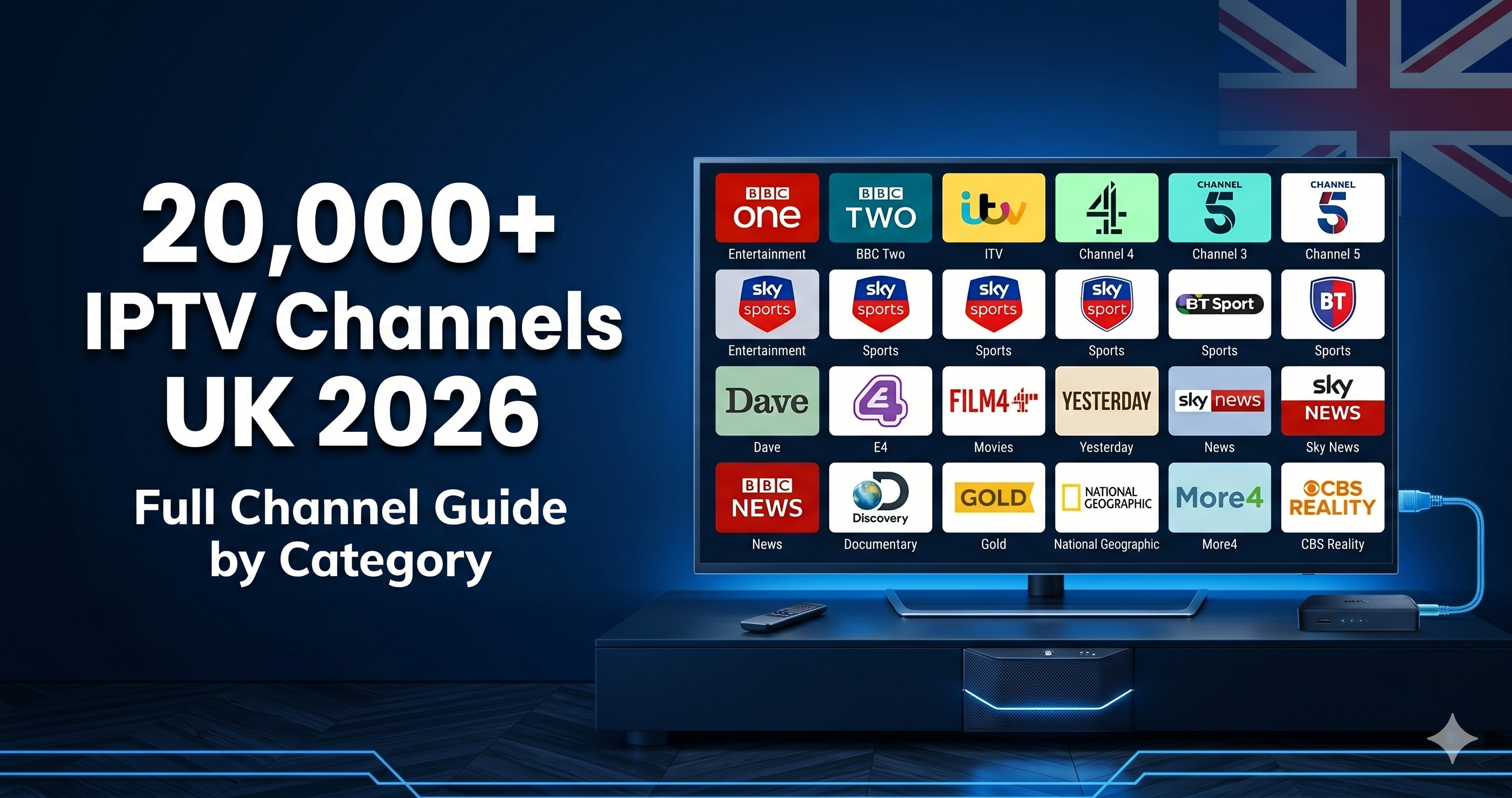 IPTV UK live TV channels list