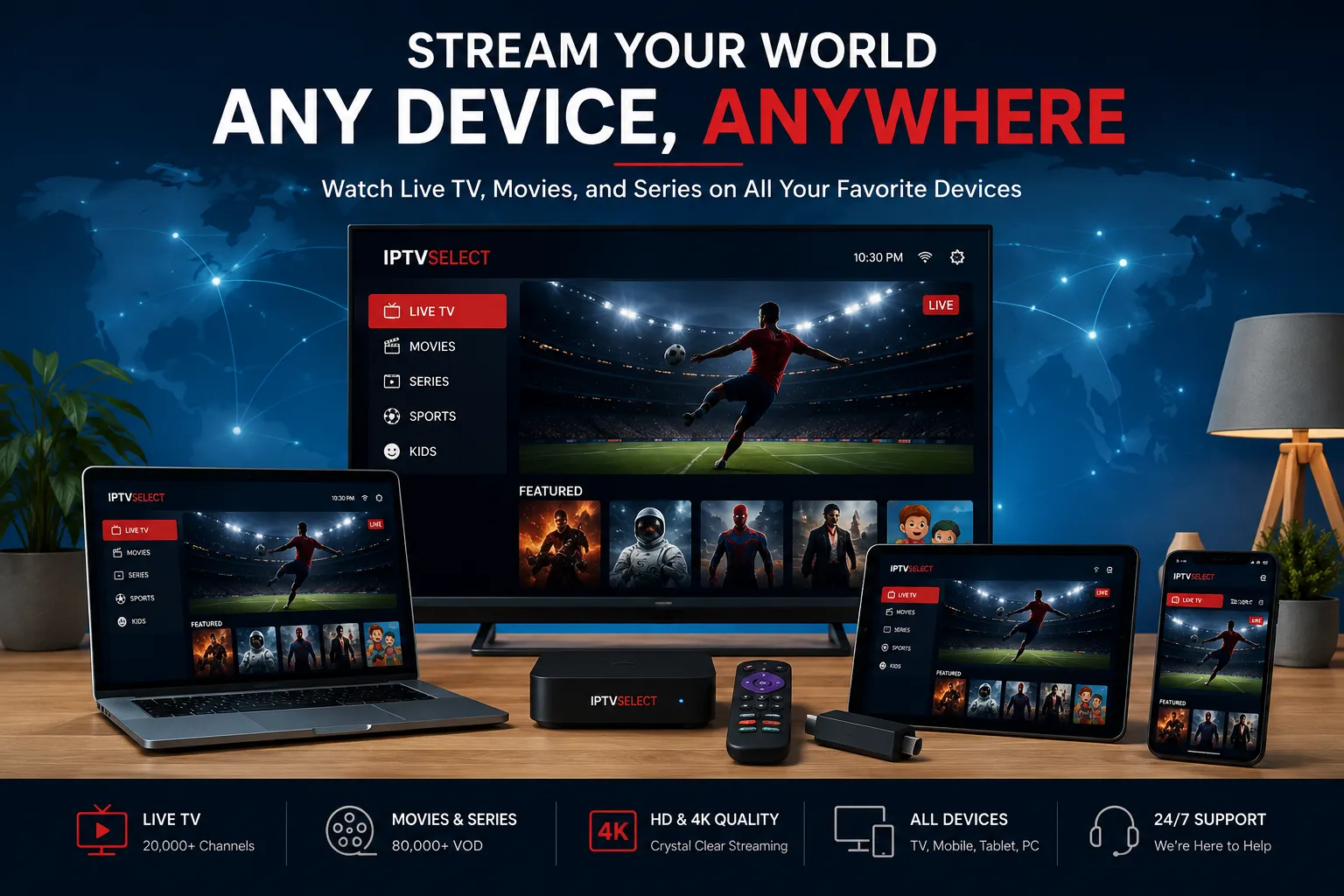 IPTV trial compatible devices
